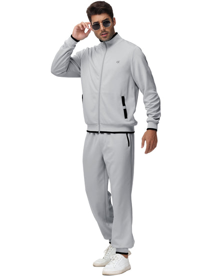 Men'S Tracksuits Sweatsuits for Men Set Track Suits 2 Piece Casual Athletic Jogging Warm up Full Zip Sweat Suits Darkgrey XL