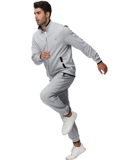 Men'S Tracksuits Sweatsuits for Men Set Track Suits 2 Piece Casual Athletic Jogging Warm up Full Zip Sweat Suits Darkgrey XL