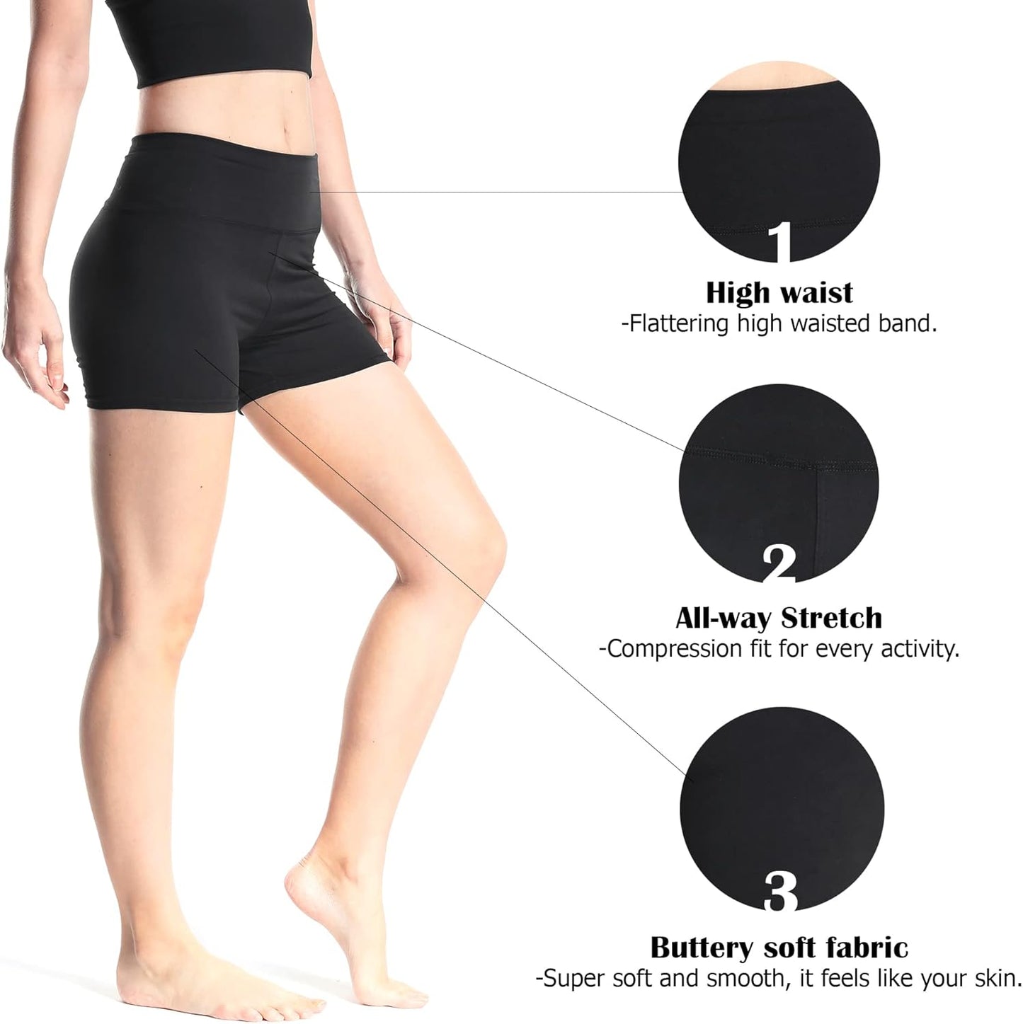 Women'S Workout Yoga Athletic Running Dance Gym Shorts High Waist Cheerleader Volleyball Short Pants
