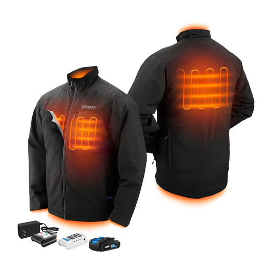 20-Volt Heated Jacket Kit, Black, Male XL, (1) 1.5Ah Lithium-Ion Battery