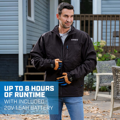 20-Volt Heated Jacket Kit, Black, Male XL, (1) 1.5Ah Lithium-Ion Battery