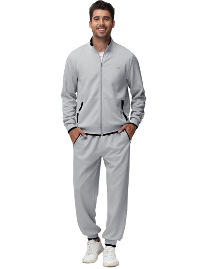 Men'S Tracksuits Sweatsuits for Men Set Track Suits 2 Piece Casual Athletic Jogging Warm up Full Zip Sweat Suits Darkgrey XL