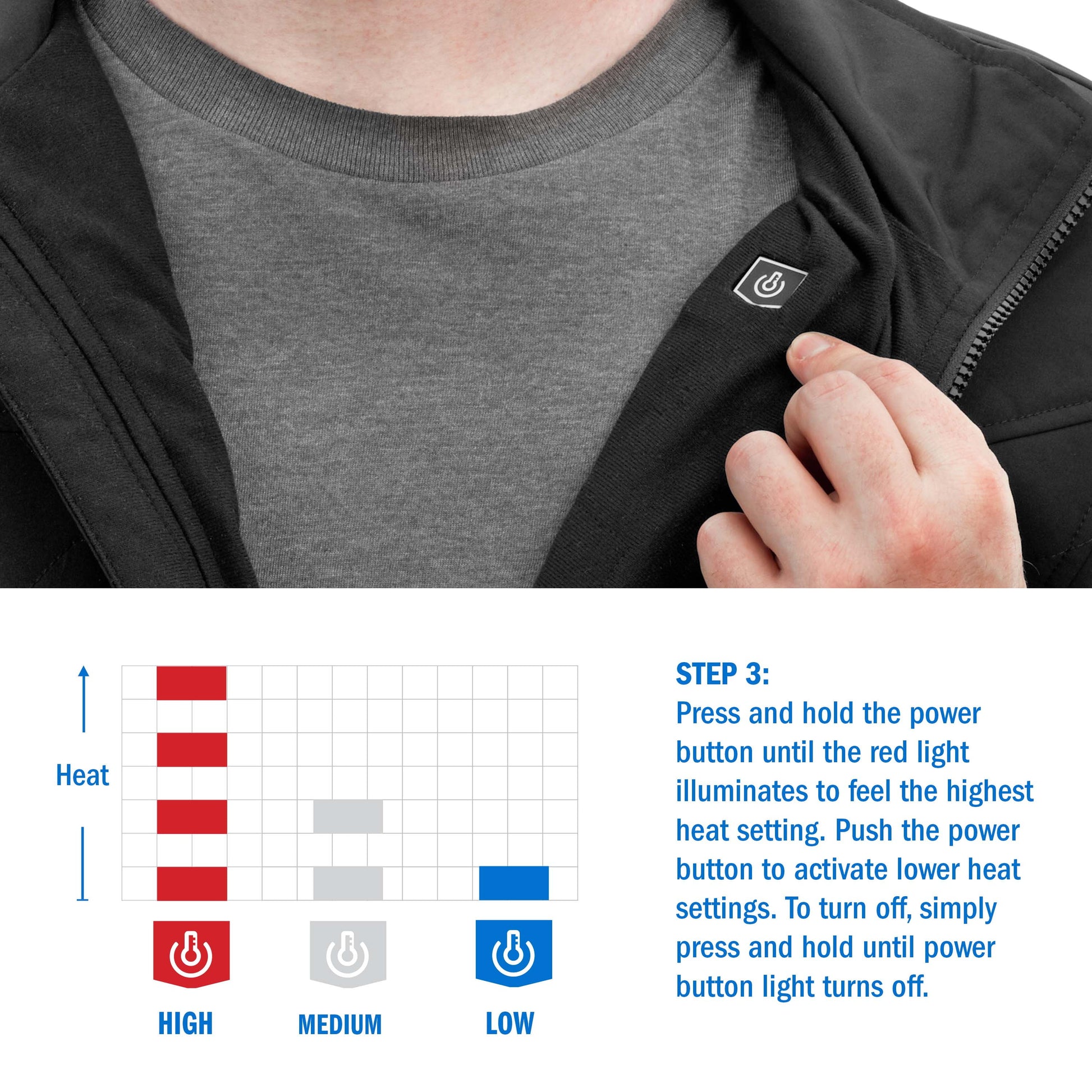 20-Volt Heated Jacket Kit, Black, Male XL, (1) 1.5Ah Lithium-Ion Battery
