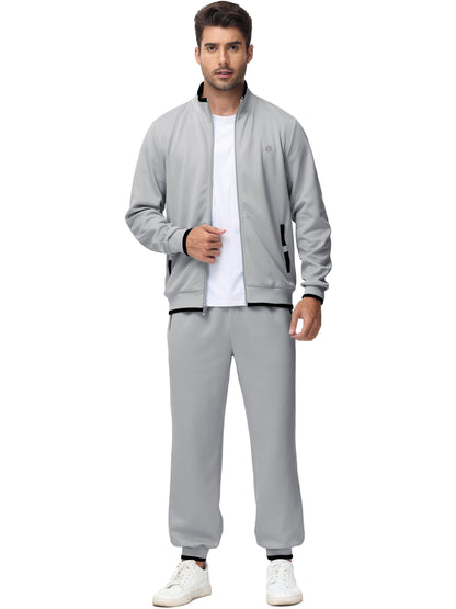 Men'S Tracksuits Sweatsuits for Men Set Track Suits 2 Piece Casual Athletic Jogging Warm up Full Zip Sweat Suits Darkgrey XL