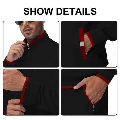 Men'S Tracksuits Sweatsuits for Men Set Track Suits 2 Piece Casual Athletic Jogging Warm up Full Zip Sweat Suits Black L