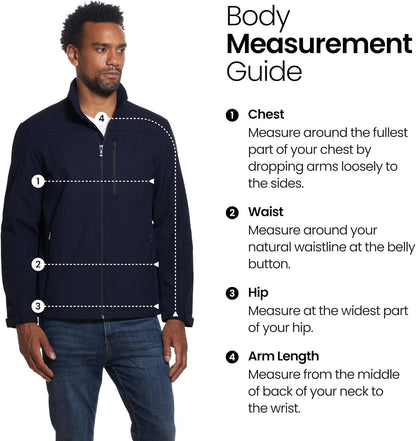 Men'S Softshell Jacket – Wind & Water Resistant – Breathable, Midweight Outdoor Coat